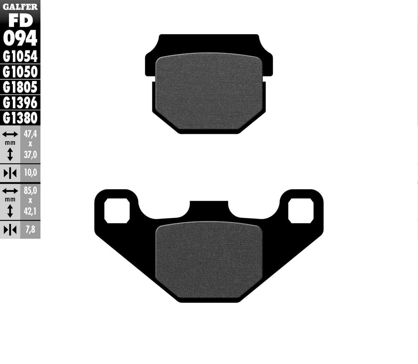 BRAKE PADS KH083 SEMI-METALLIC SCOOTER