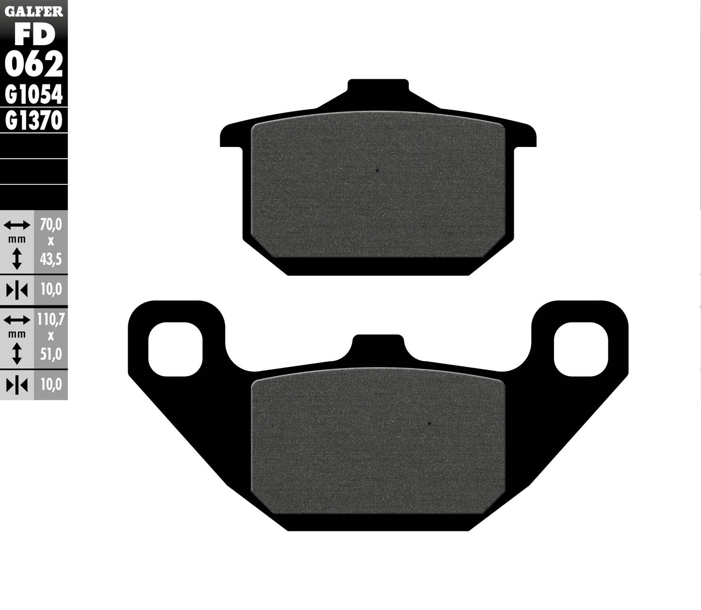 BRAKE PADS KH085 SEMI-METALLIC
