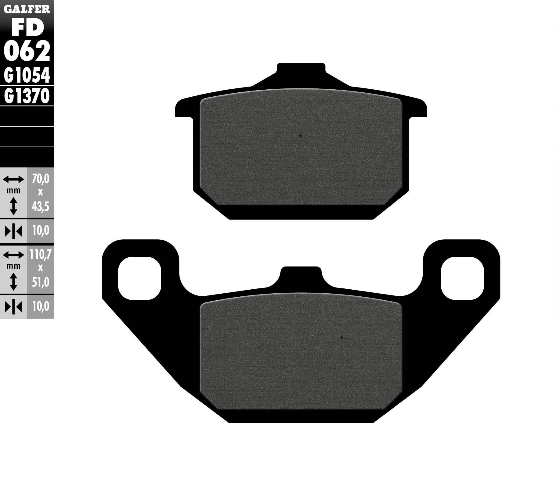 BRAKE PADS KH085 SEMI-METALLIC