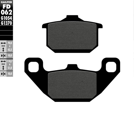 BRAKE PADS KH085 SEMI-METALLIC