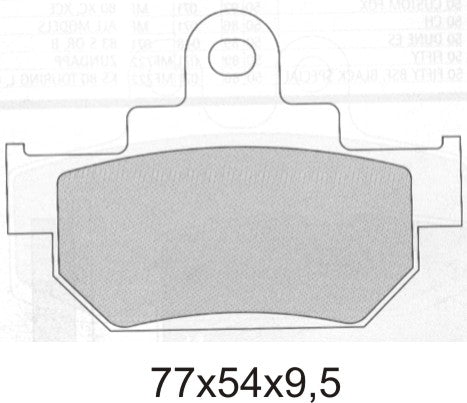 BRAKE PADS KH106/2 SINTERED METALLIC (GOLD) (THICKNESS 9.5MM)