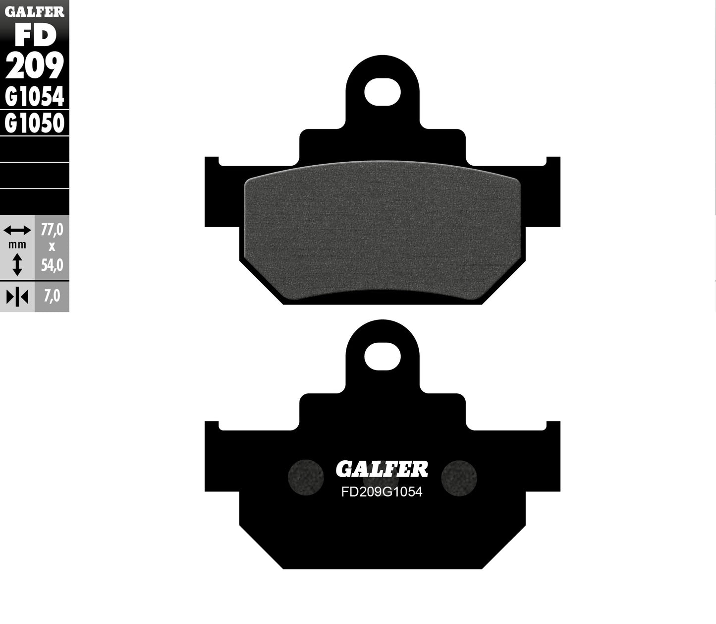 BRAKE PADS KH106 SEMI-METALLIC (THICKNESS 7MM)
