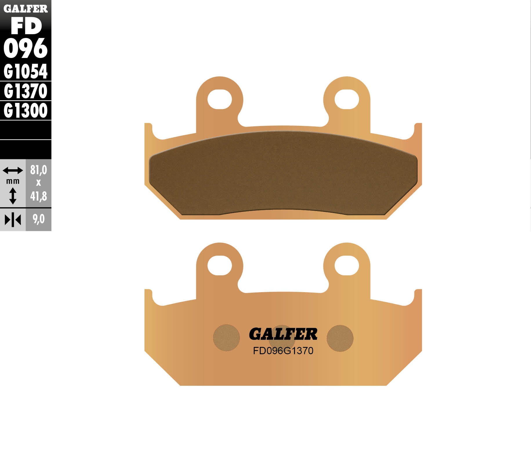 BRAKE PADS KH121 / KH203 SINTERED METALLIC (GOLD) STREET