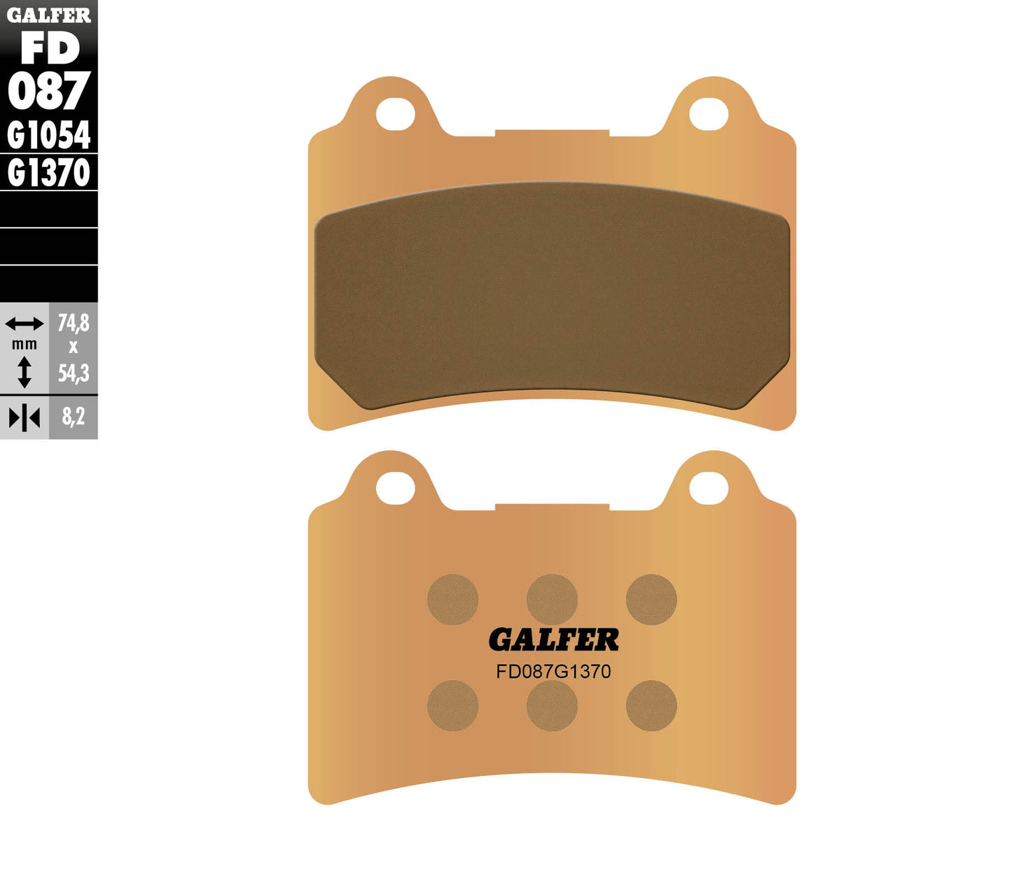 BRAKE PADS KH123 SINTERED METALLIC (GOLD) STREET