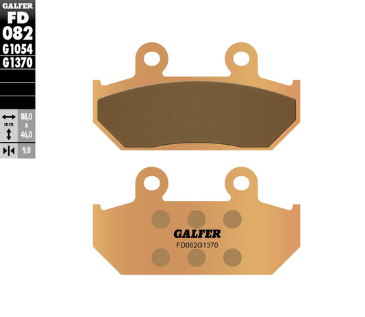 BRAKE PADS KH124 / KH412 SINTERED METALLIC (GOLD) STREET