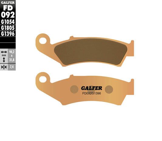 BRAKE PADS KH125 SINTERED METALLIC (GOLD) OFF ROAD