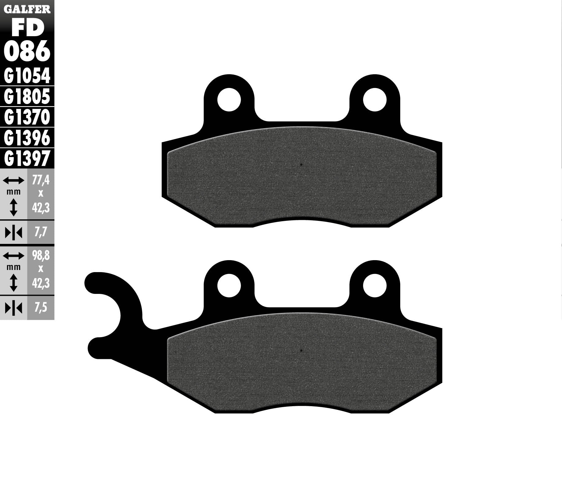 BRAKE PADS KH135 / KH214 SEMI-METALLIC