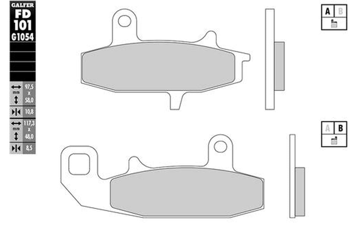 BRAKE PADS KH147 SEMI-METALLIC