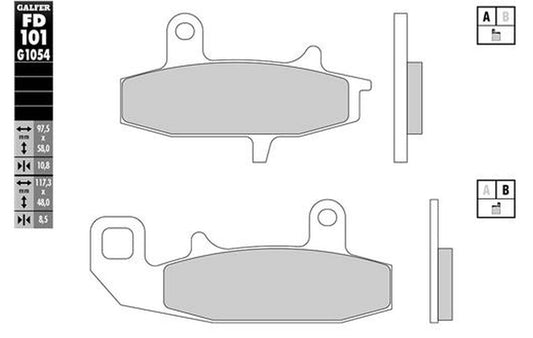 BRAKE PADS KH147 SEMI-METALLIC