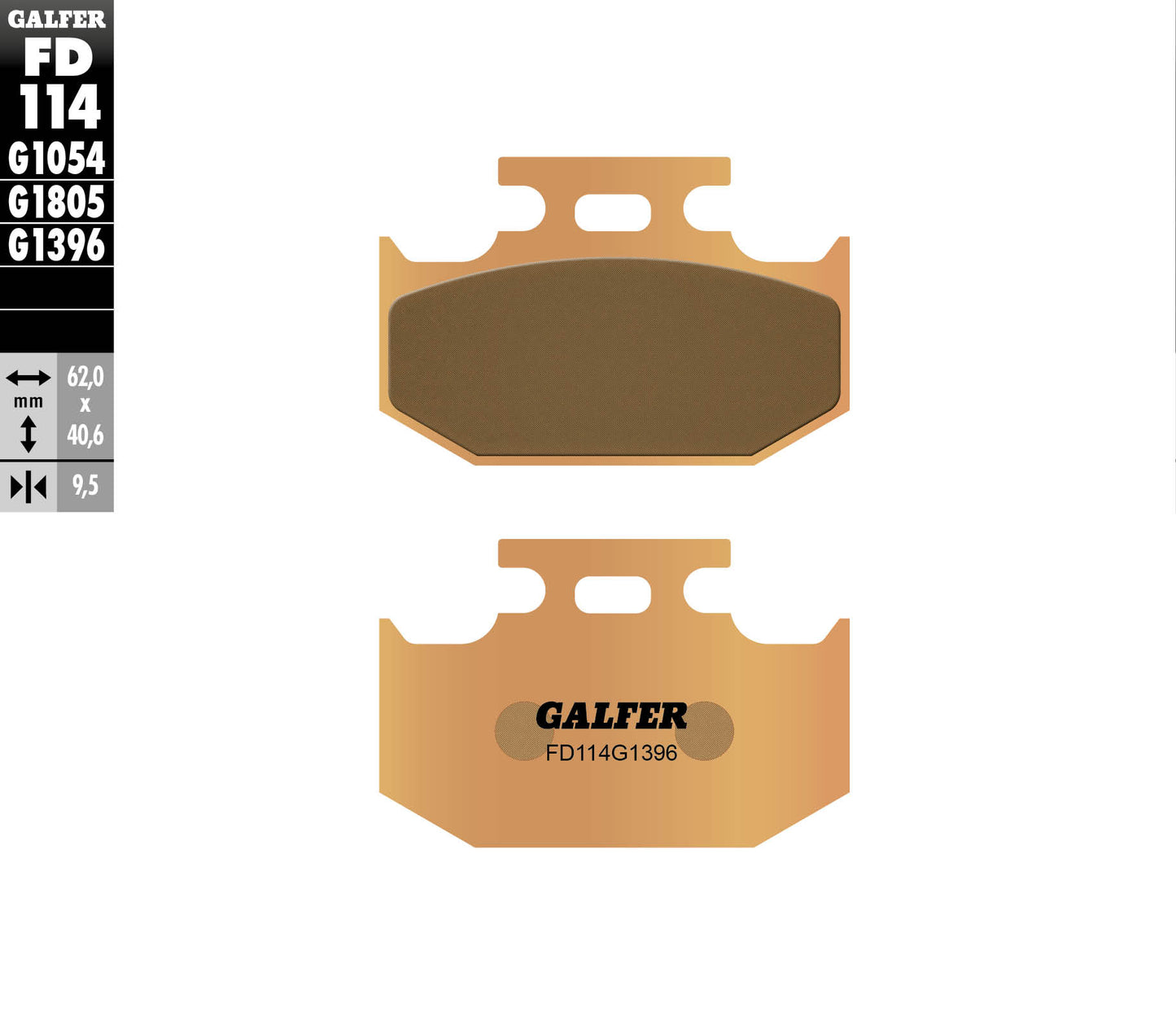 BRAKE PADS KH152 SINTERED METALLIC (GOLD) OFF ROAD
