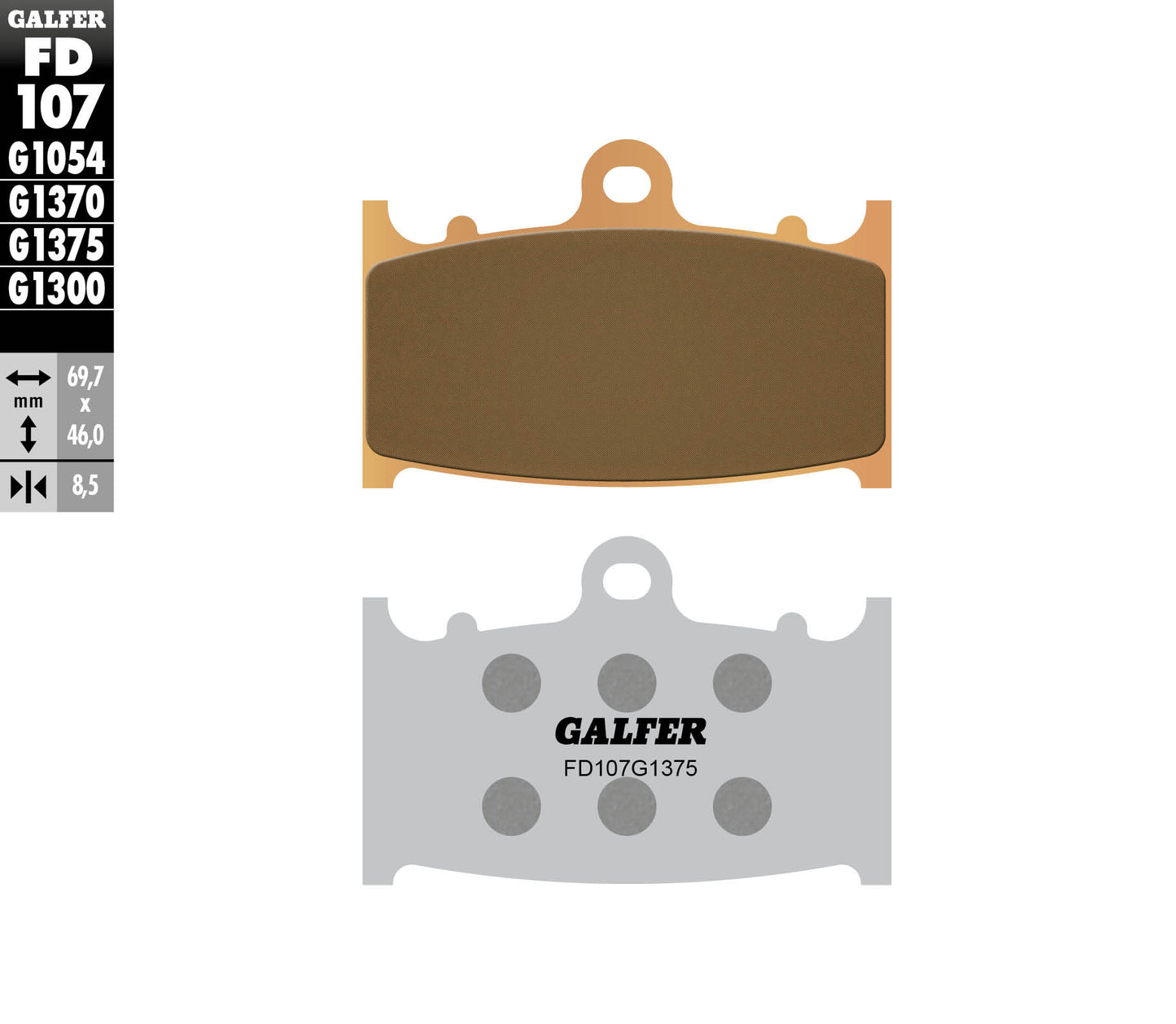 BRAKE PADS KH158 SINTERED METALLIC (GOLD) SPORT