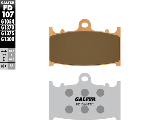 BRAKE PADS KH158 SINTERED METALLIC (GOLD) SPORT