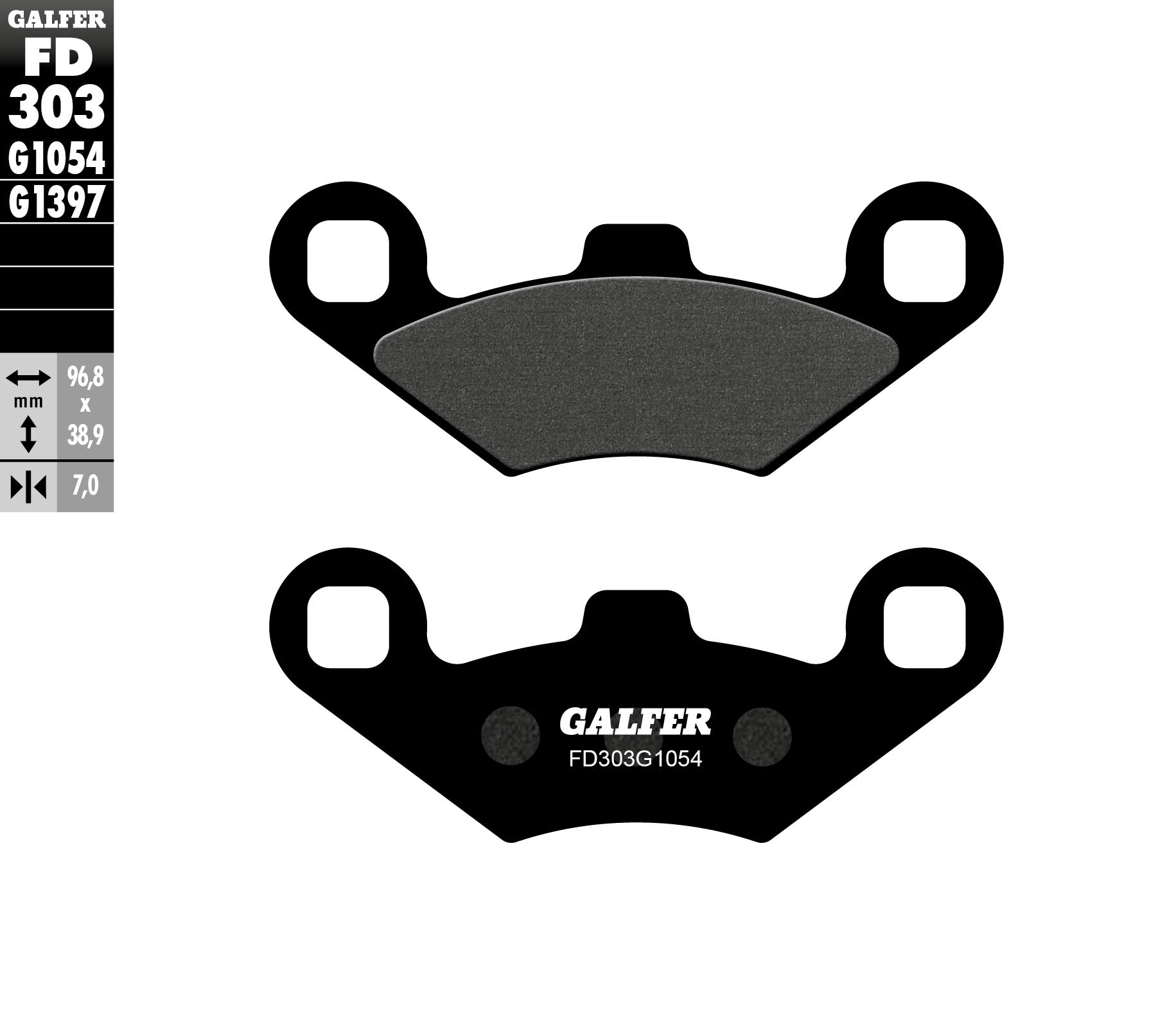 BRAKE PADS KH159 SEMI-METALLIC ATV POLARIS