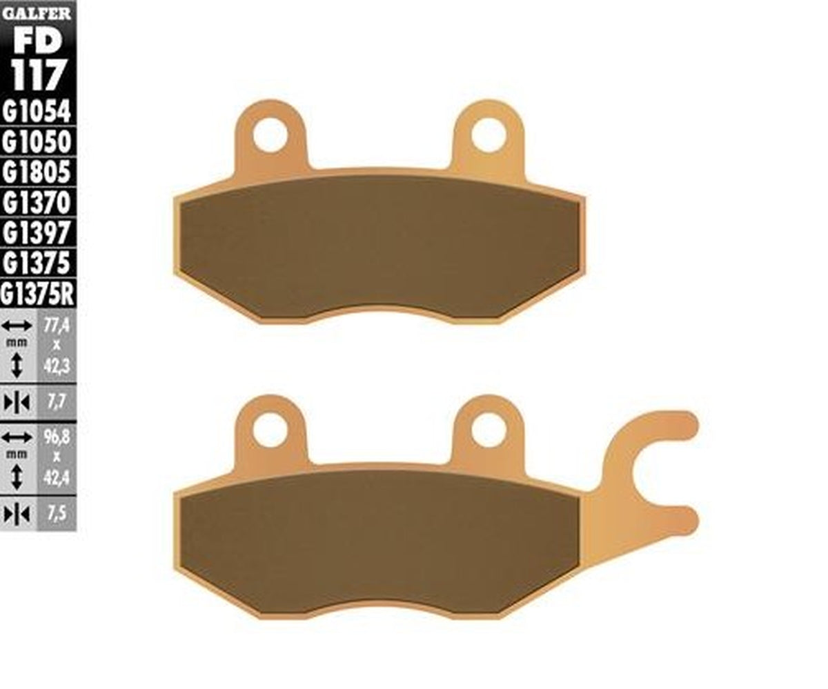 BRAKE PADS KH165 SINTERED METALLIC (GOLD) SPORT