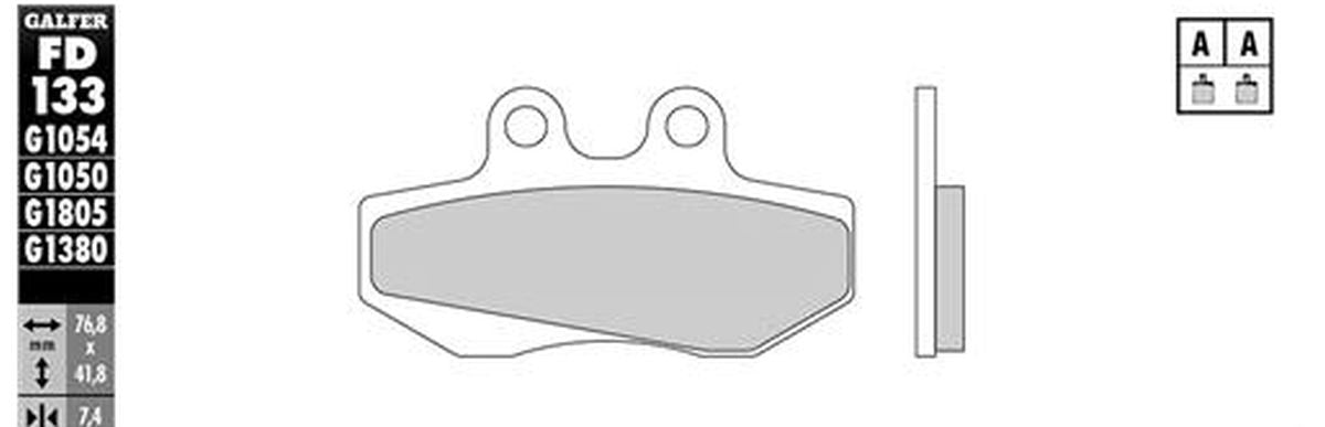 BRAKE PADS KH167 SEMI-METALLIC