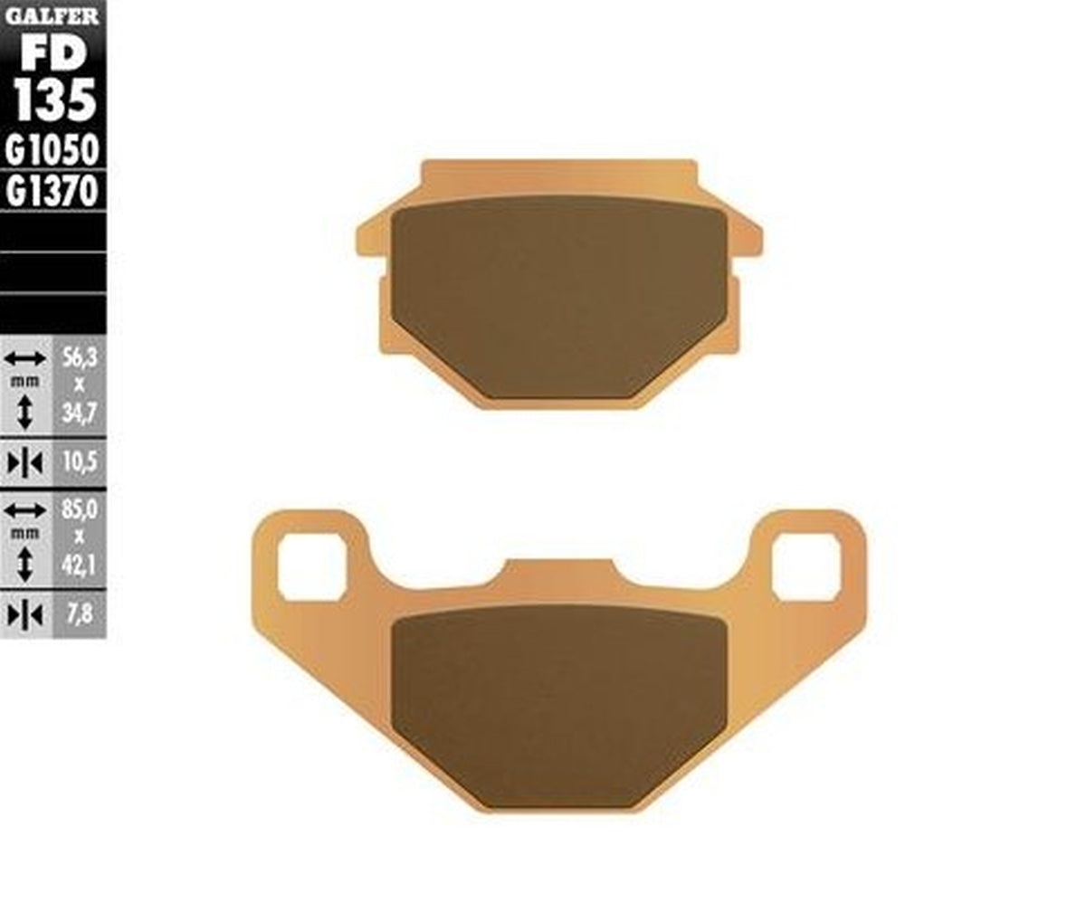 BRAKE PADS KH173 SINTERED METALLIC