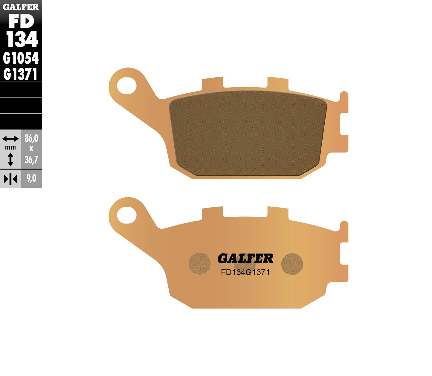 BRAKE PADS KH174 SINTERED METALLIC (GOLD) STREET