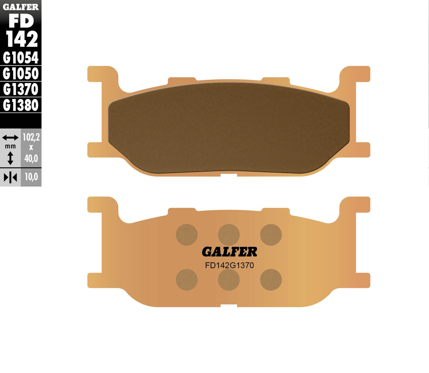 BRAKE PADS KH179 SINTERED METALLIC (GOLD) STREET