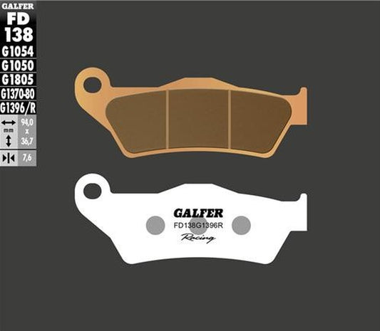 BRAKE PADS KH181 SINTERED METALLIC (GOLD) OFF ROAD RACING KTM SX/EXC 92-20 (BREMBO)