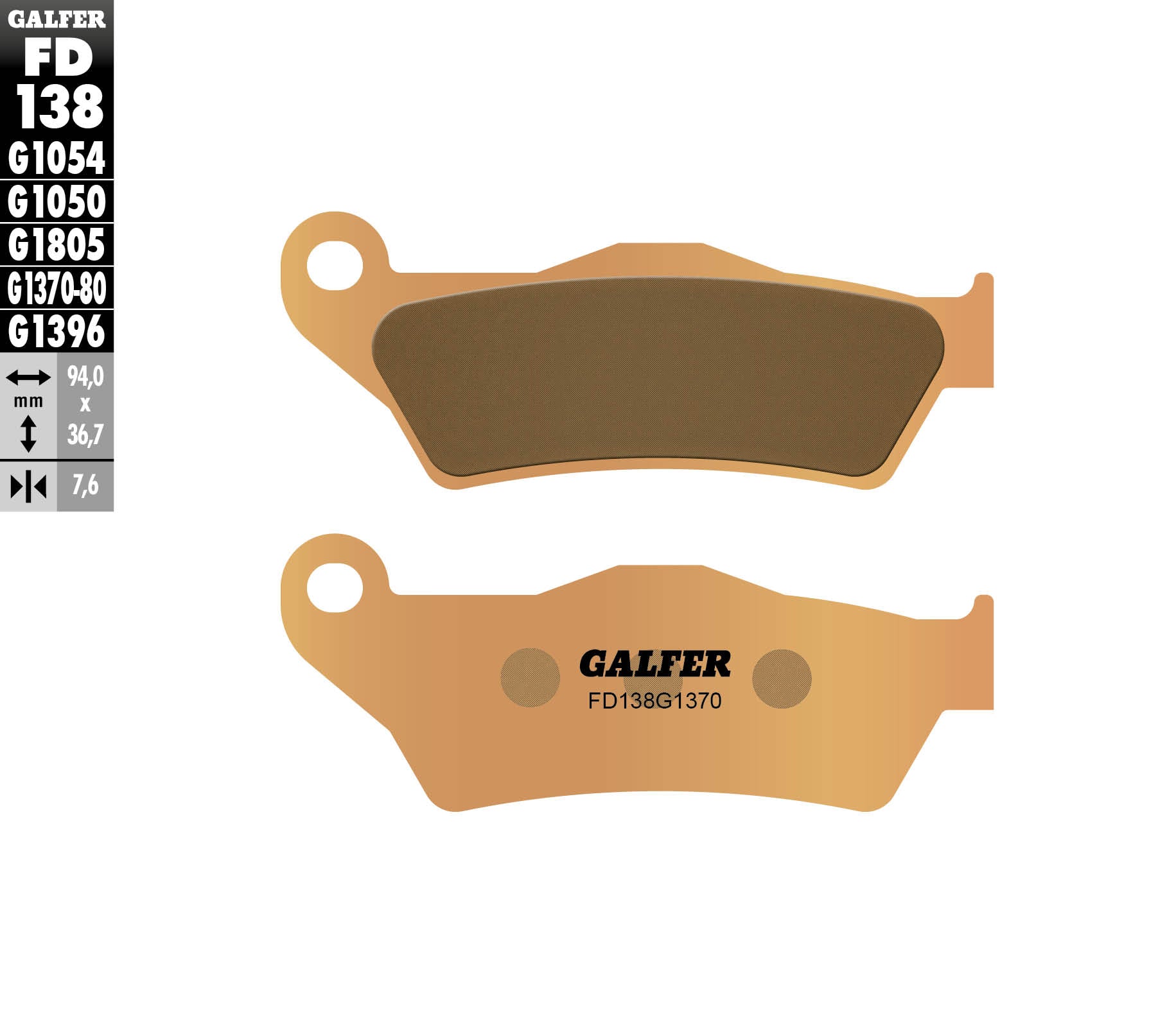 BRAKE PADS KH181 SINTERED METALLIC (GOLD) STREET