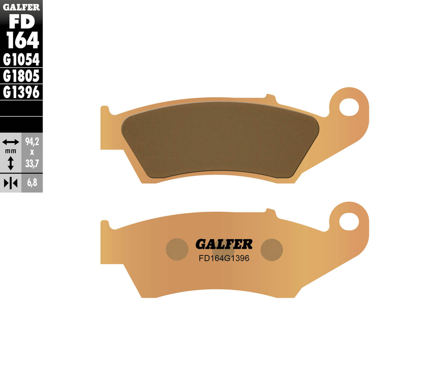 BRAKE PADS KH185 SINTERED METALLIC (GOLD) OFF ROAD