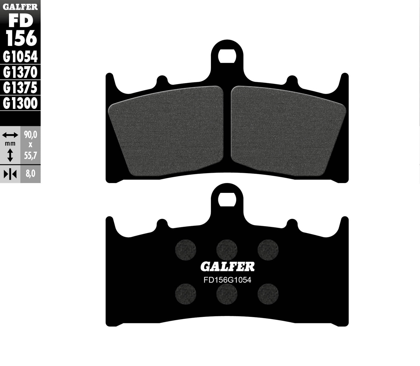 BRAKE PADS KH188 SEMI-METALLIC (6-PISTON CALIPERS)