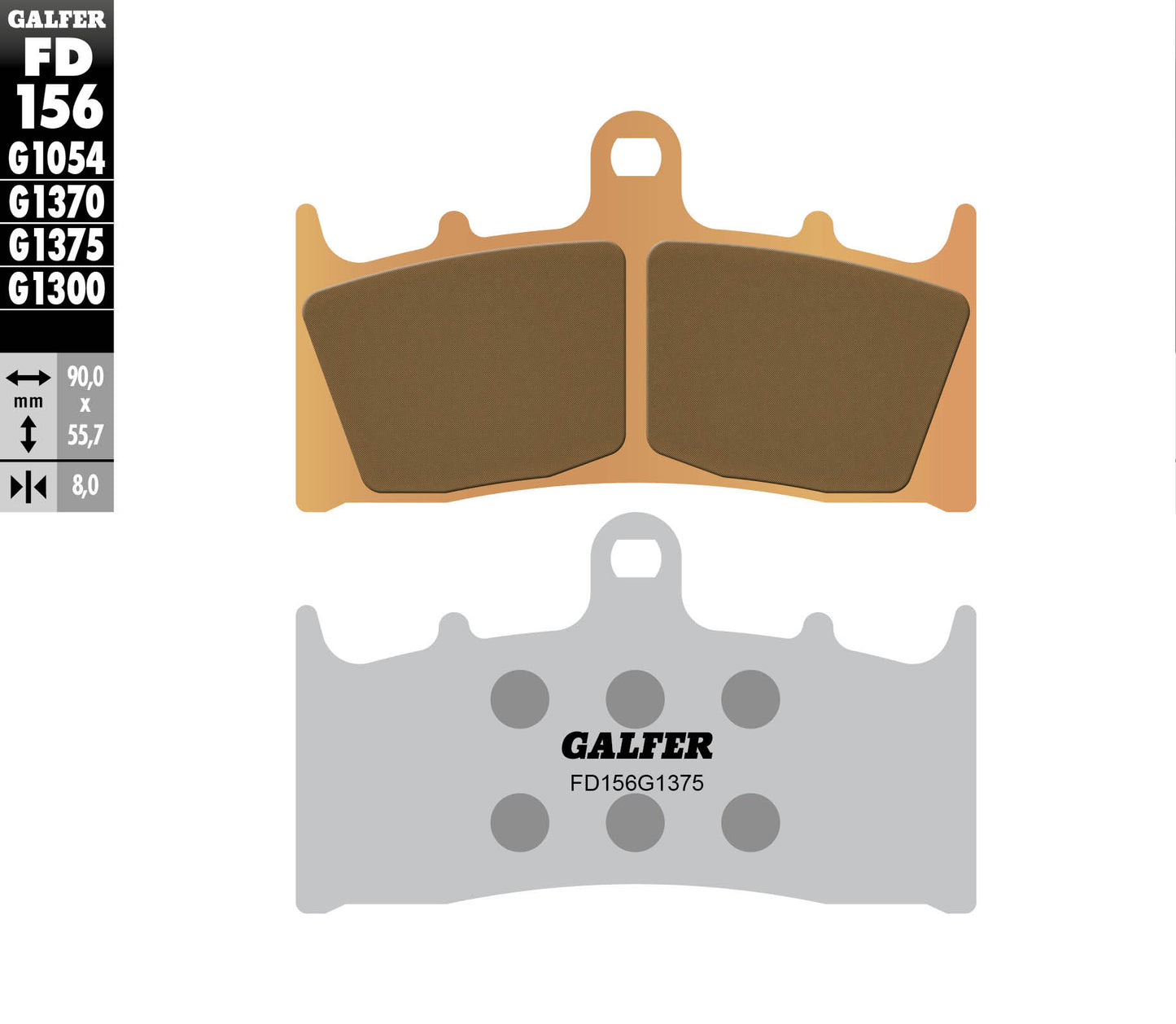 BRAKE PADS KH188 SINTERED METALLIC (GOLD) SPORT