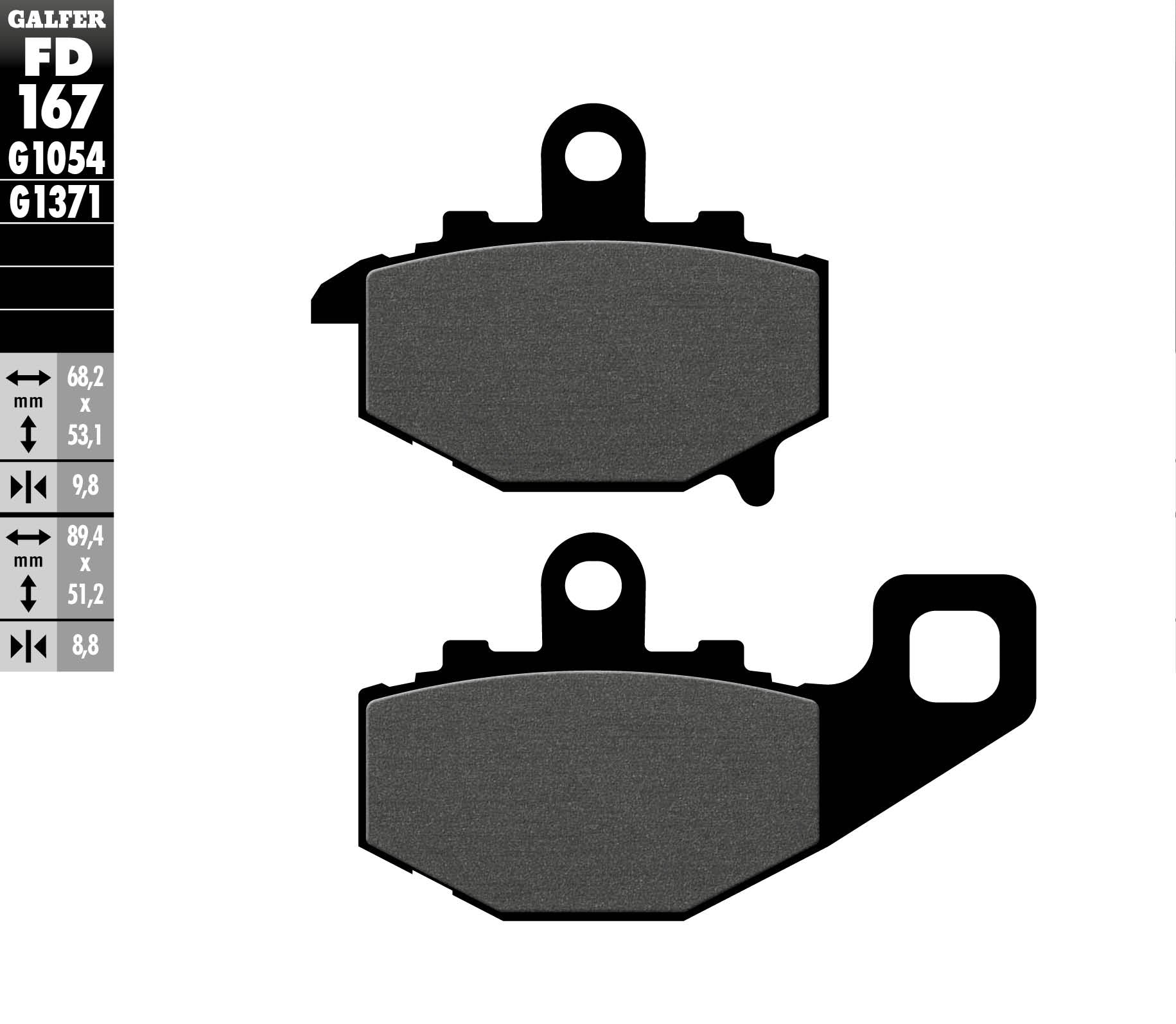 BRAKE PADS KH192 SEMI-METALLIC