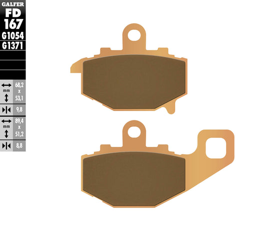 BRAKE PADS KH192 SINTERED METALLIC (GOLD) STREET