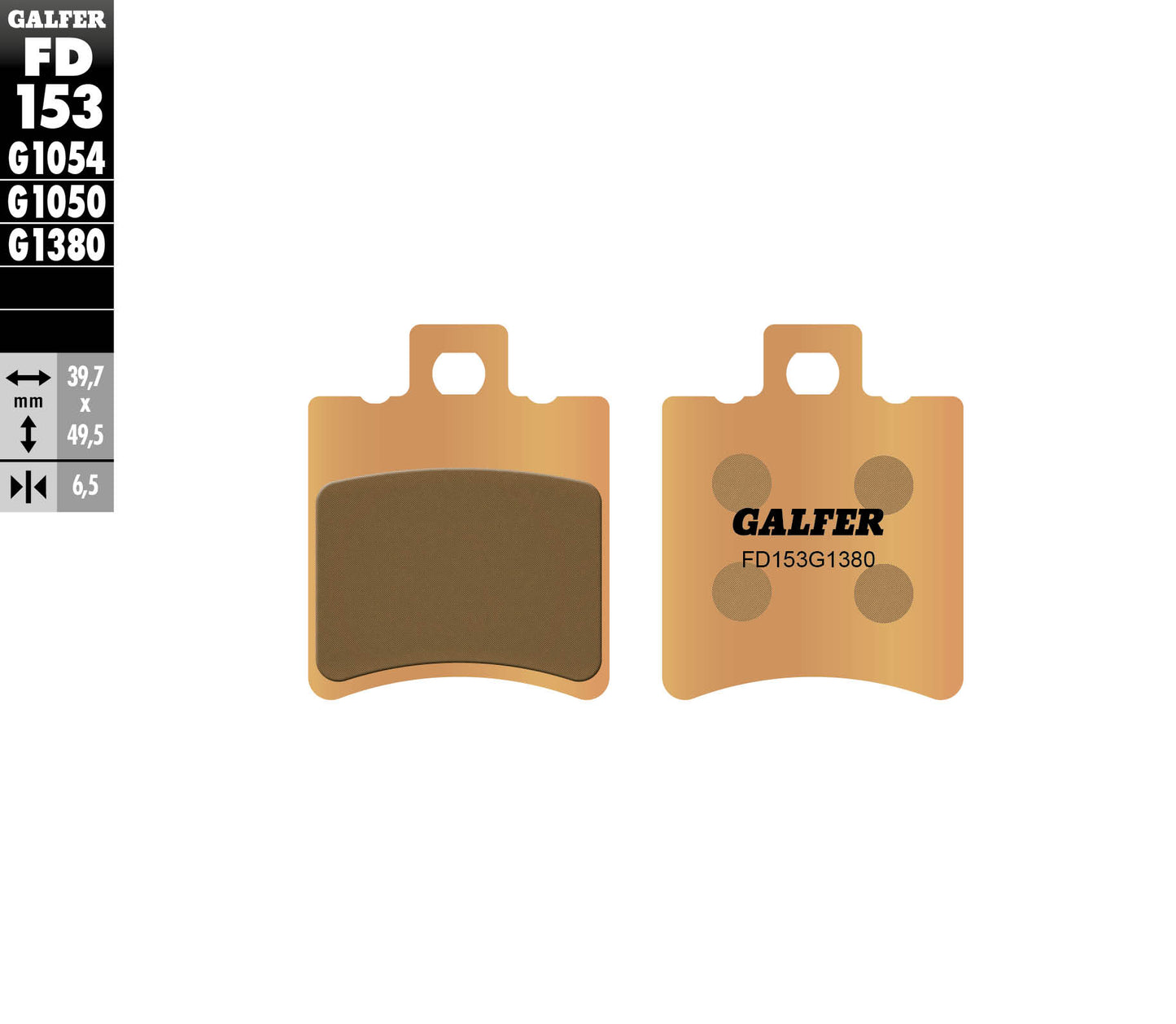 BRAKE PADS KH193 SINTERED METALLIC (GOLD) SCOOTER