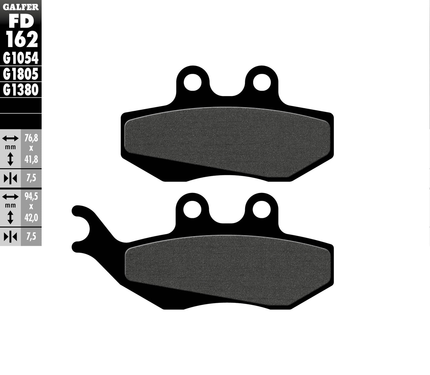 BRAKE PADS KH194 SINTERED METALLIC (GOLD)