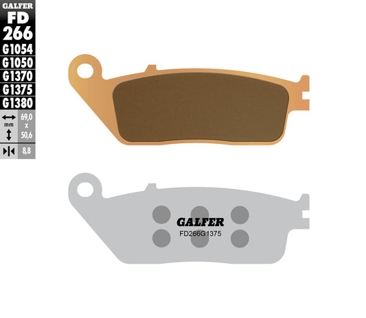 BRAKE PADS KH226 / KH142 SINTERED METALLIC (GOLD) SPORT
