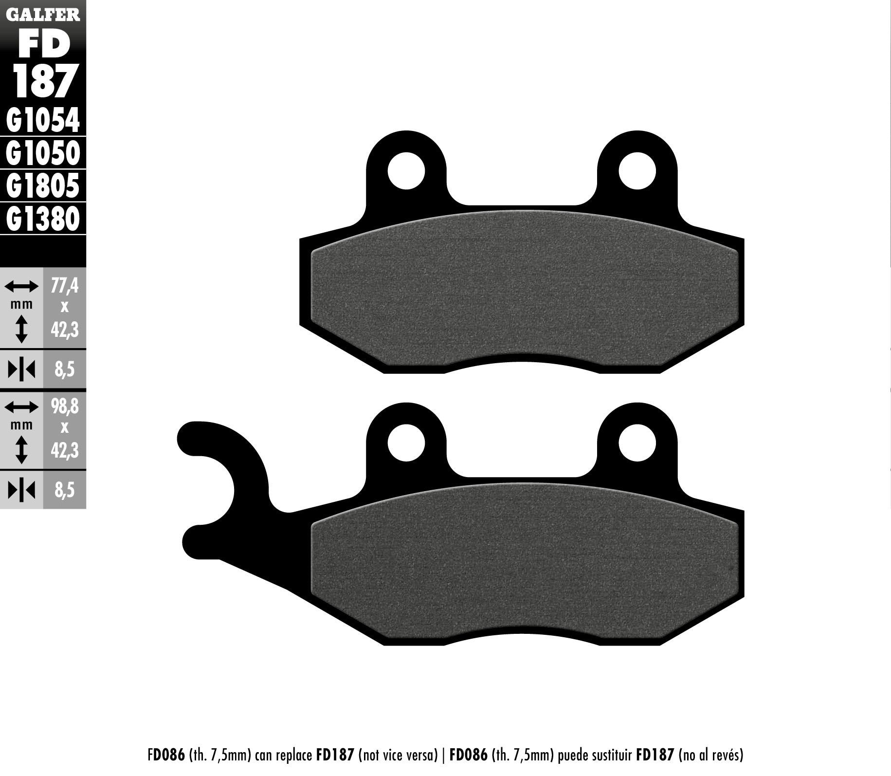 BRAKE PADS KH228 SEMI-METALLIC SCOOTER