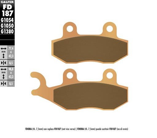 BRAKE PADS KH228 SINTERED METALLIC