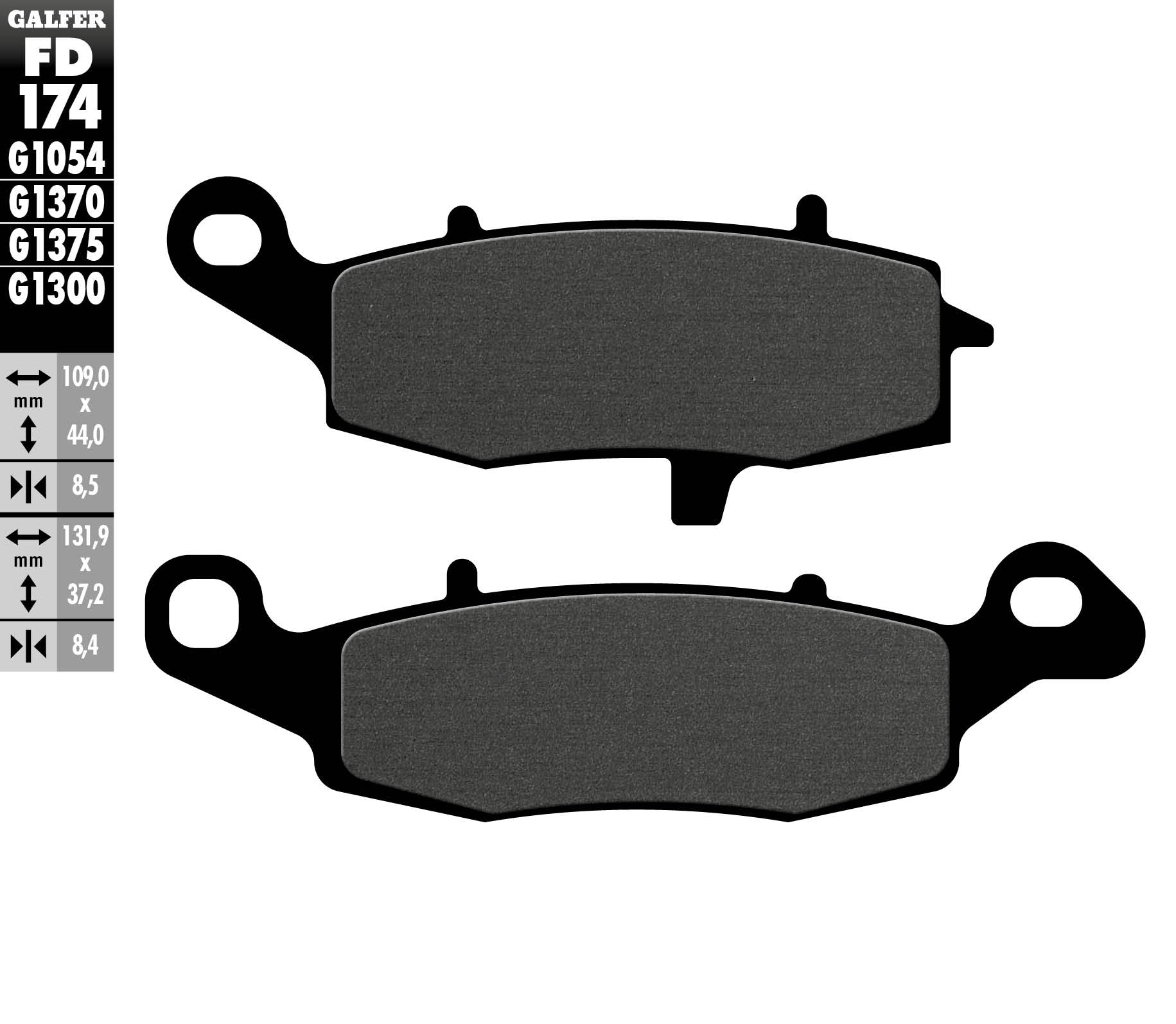 BRAKE PADS KH229 SEMI-METALLIC