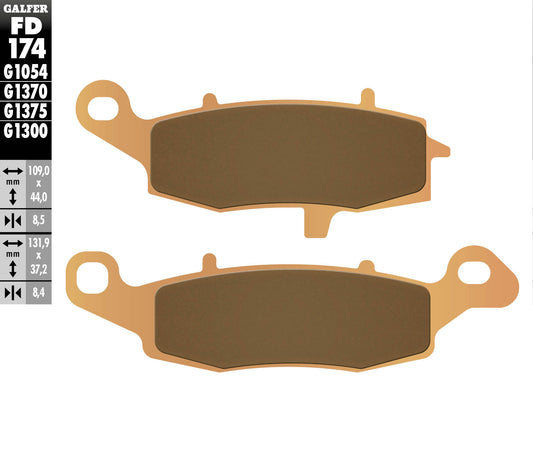 BRAKE PADS KH229 SINTERED METALLIC (GOLD) STREET