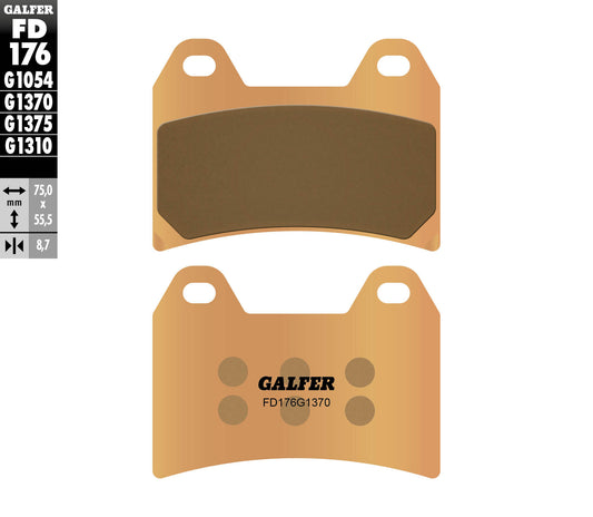 BRAKE PADS KH244 SINTERED METALLIC (GOLD) STREET