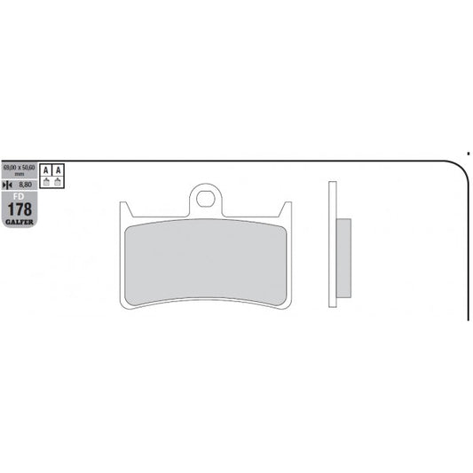 BRAKE PADS KH252 / KH380 SEMI-METALLIC