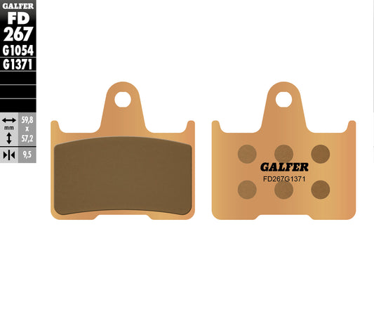 BRAKE PADS KH254 SINTERED METALLIC (GOLD) STREET