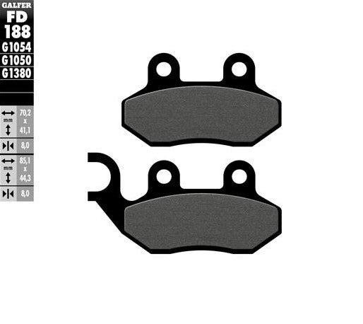 BRAKE PADS KH264 SEMI-METALLIC SCOOTER