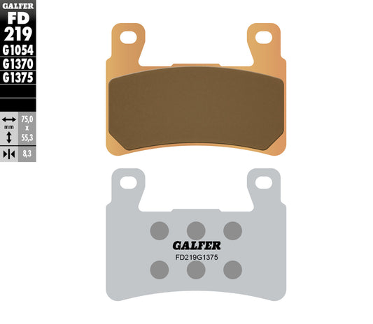BRAKE PADS KH265 / KH296 SINTERED METALLIC (GOLD) SPORT