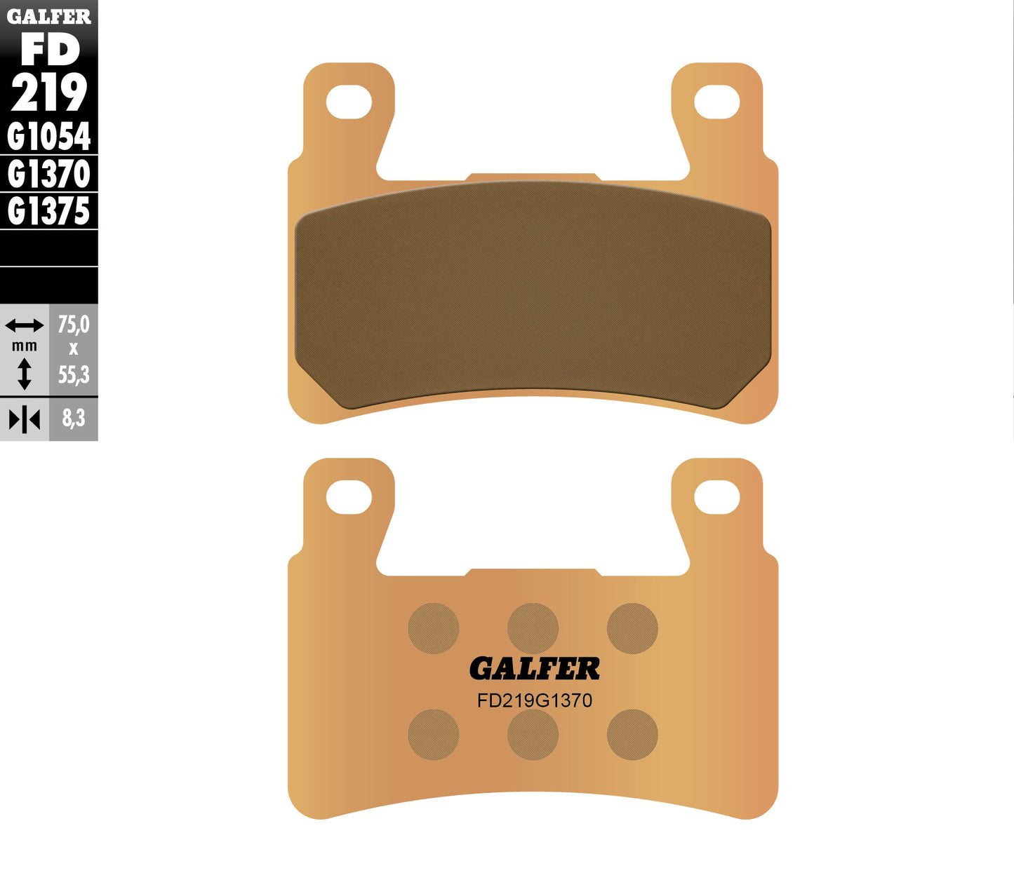 BRAKE PADS KH265 / KH296 SINTERED METALLIC (GOLD) STREET