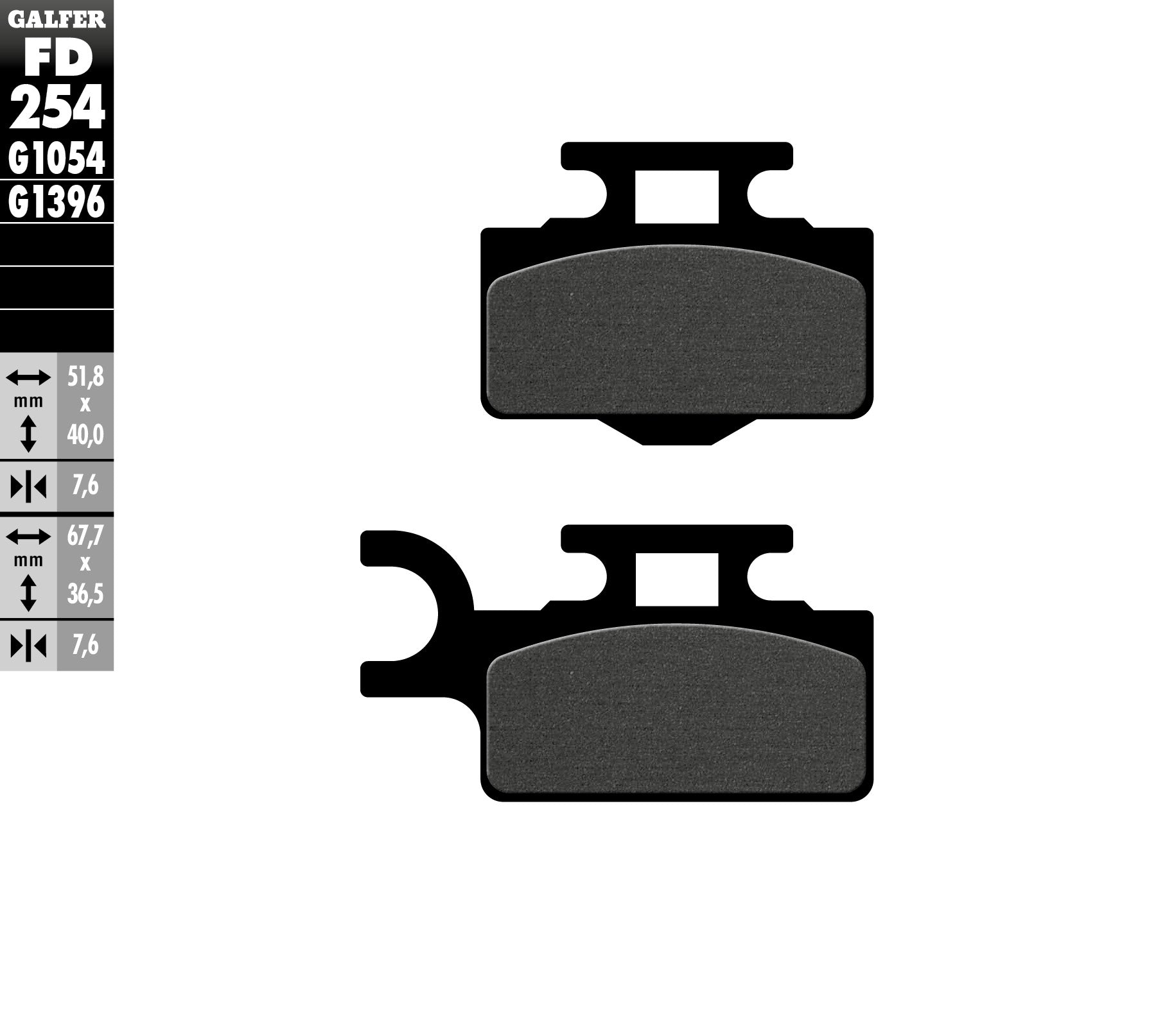 BRAKE PADS KH302 SEMI-METALLIC (KX65 FRONT)