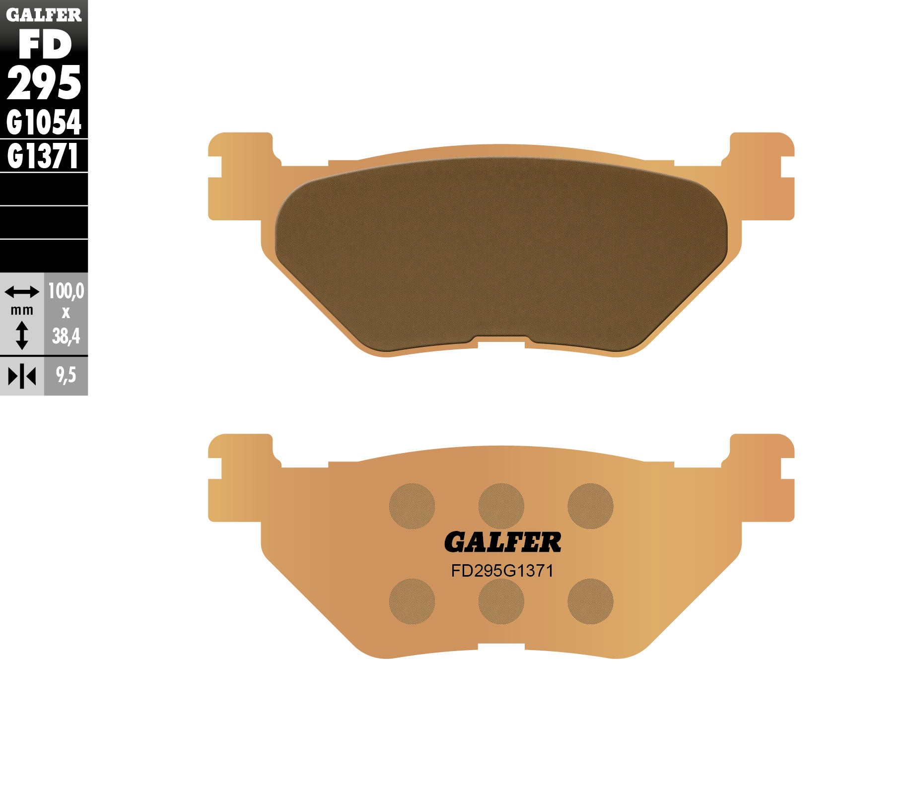 BRAKE PADS KH319/2 SINTERED METALLIC (GOLD) STREET