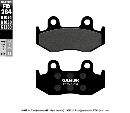 BRAKE PADS KH323 SEMI-METALLIC (THICKNESS 9.2MM)