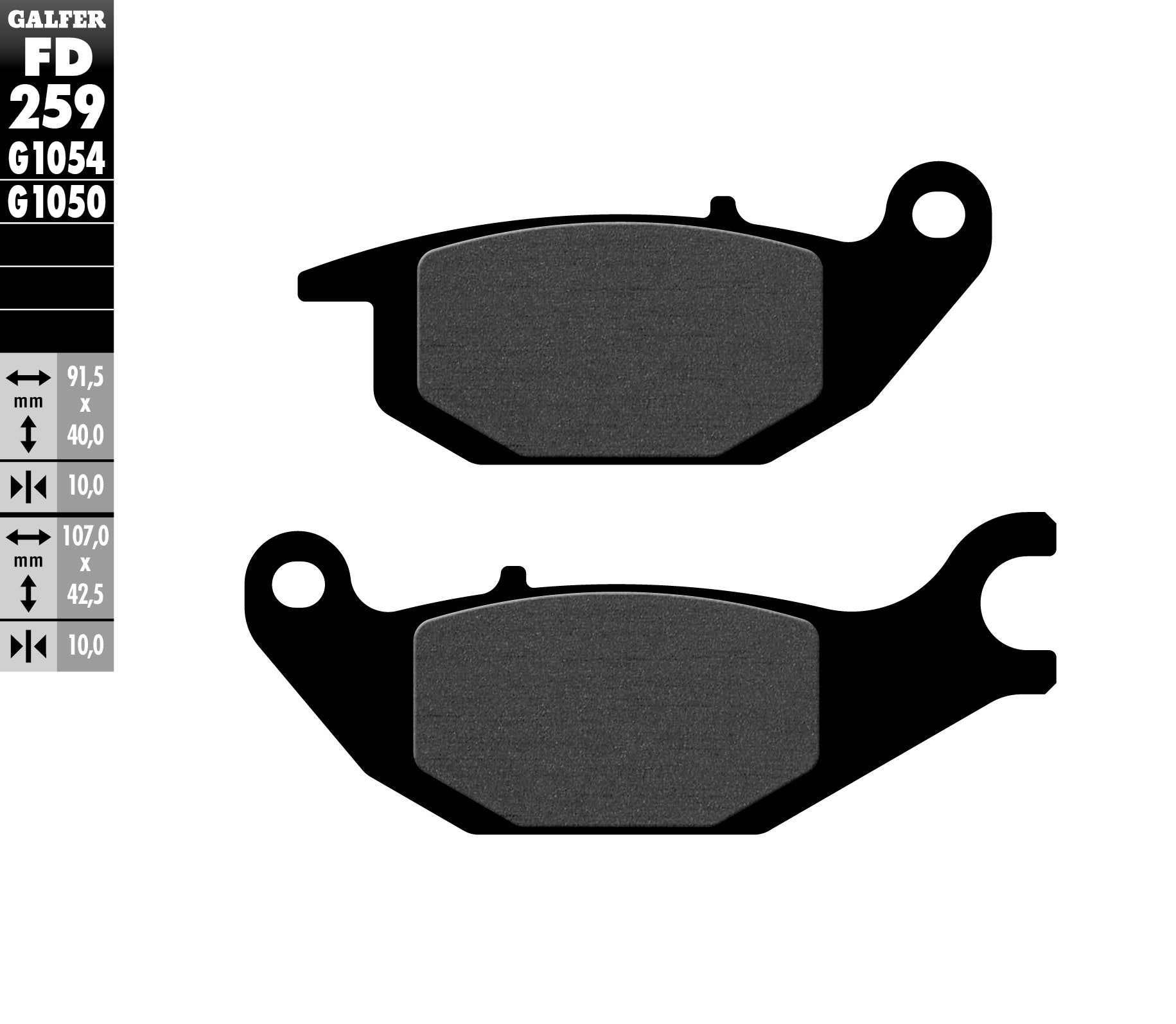 BRAKE PADS KH343 SEMI-METALLIC HONDA CBR125 04-10, XL125V VARADERO 01-11 REAR
