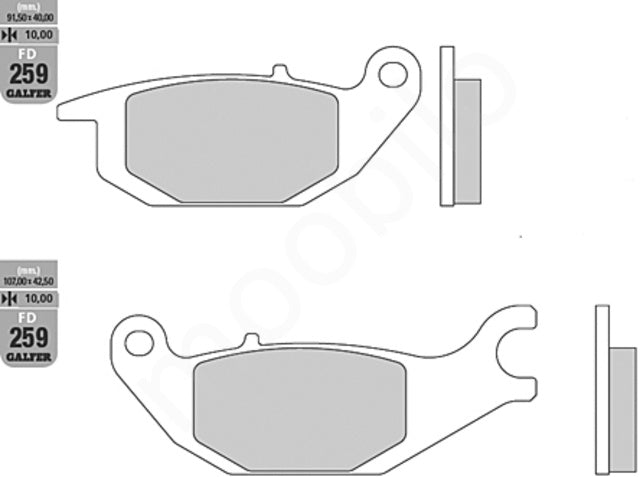 BRAKE PADS KH343 SEMI-METALLIC