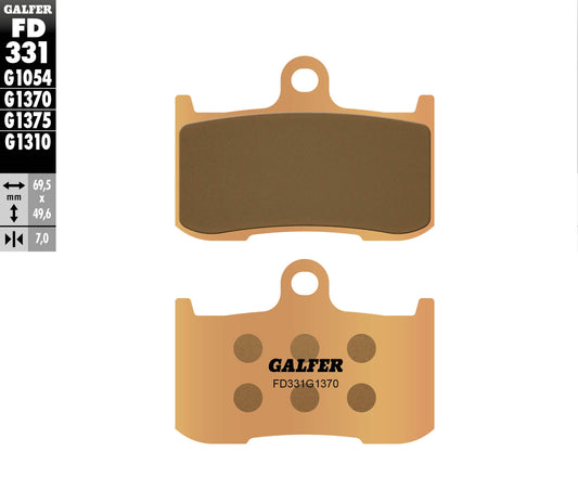 BRAKE PADS KH347 SINTERED METALLIC (GOLD) STREET FRONT