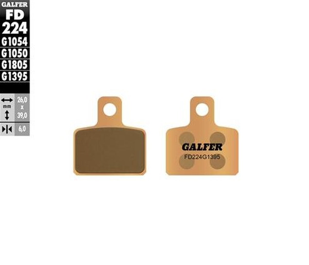 BRAKE PADS KH351 SINTERED METALLIC TRIAL (SCORPA, SHERCO, TRS, OSSA, MONTESA, GAS GAS)