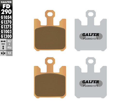BRAKE PADS KH369/4 SINTERED METALLIC (GOLD) SPORT